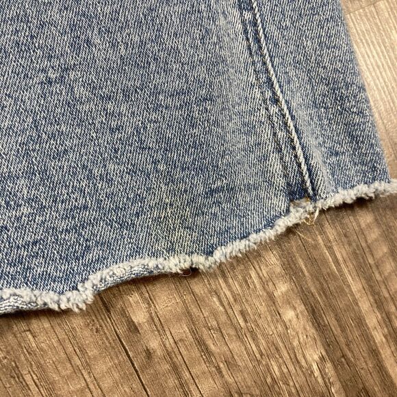 Mica Los Angeles Jeans 24 Blue Denim Wide Leg Flare High Waisted Skater Rave - Picture 4 of 8